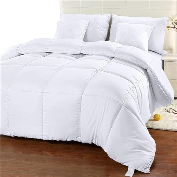 Bedding Comforter Duvet Insert -Quilted Comforter with Corner Tabs -Box Stitched - Picture 7 of 7